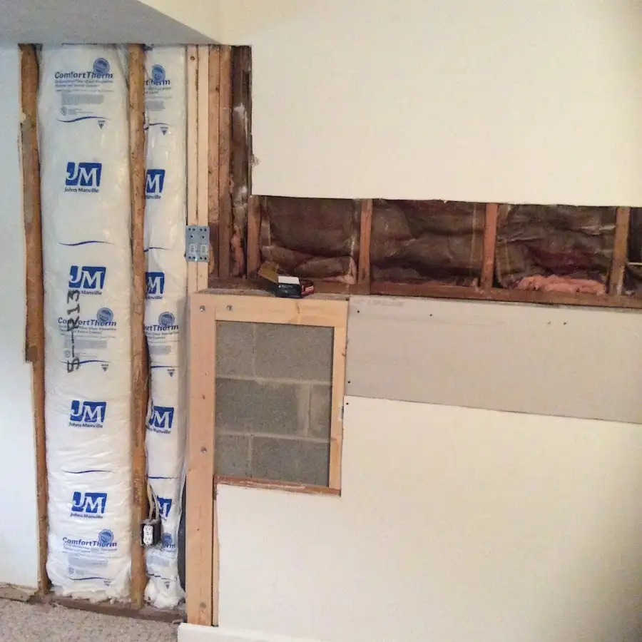 Wall insulation replacement during Contents Cleaning & Restoration in West Boylston